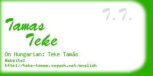 tamas teke business card