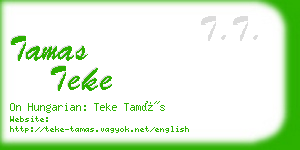 tamas teke business card